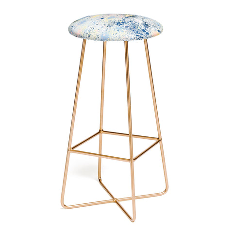 Ninola Design Ink dust texture soft blue Bar Stool