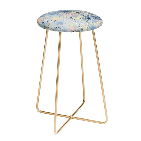 Ninola Design Ink dust texture soft blue Counter Stool