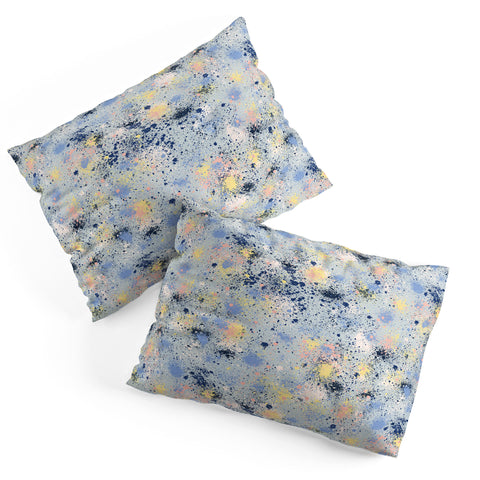 Ninola Design Ink dust texture soft blue Pillow Shams