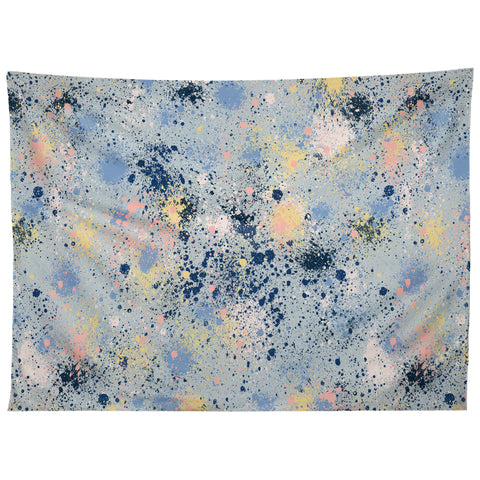 Ninola Design Ink dust texture soft blue Tapestry
