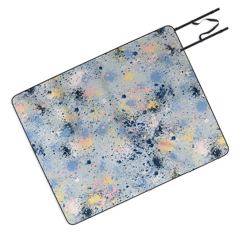 Ninola Design Ink dust texture soft blue Picnic Blanket