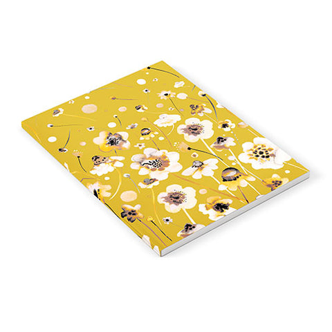 Ninola Design Ink flowers Mustard Notebook