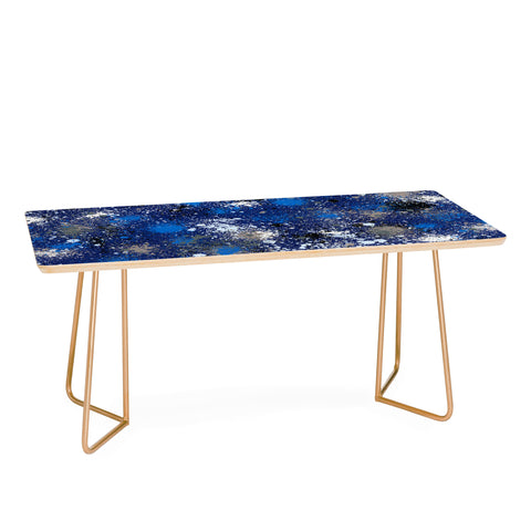 Ninola Design Ink splatter blue night Coffee Table