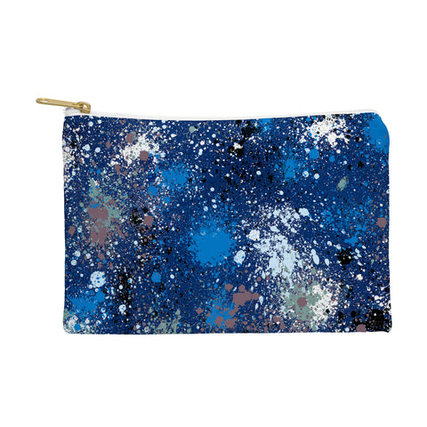 Ninola Design Ink splatter blue night Pouch