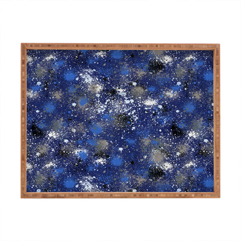 Ninola Design Ink splatter blue night Rectangular Tray