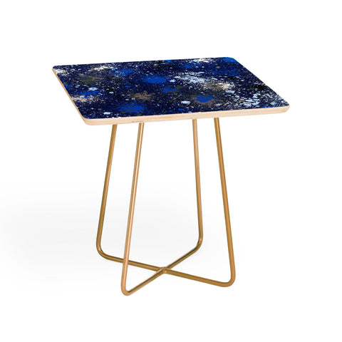 Ninola Design Ink splatter blue night Side Table