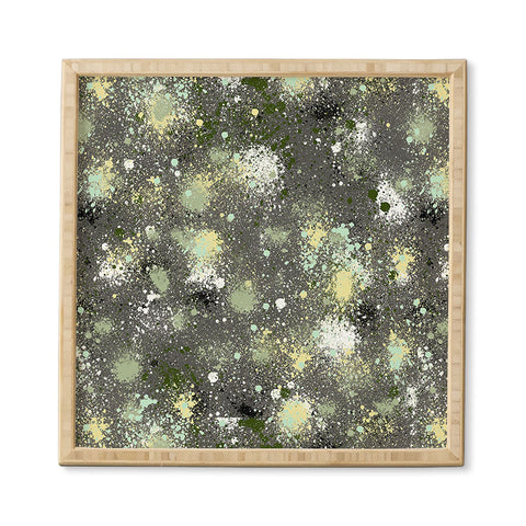 Ninola Design Ink Splatter Dark Night Framed Wall Art