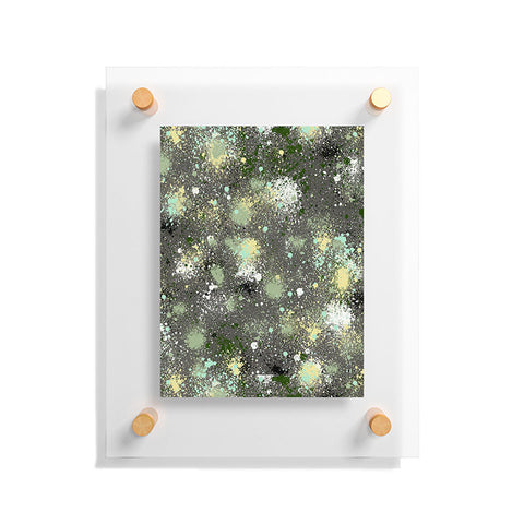 Ninola Design Ink Splatter Dark Night Floating Acrylic Print