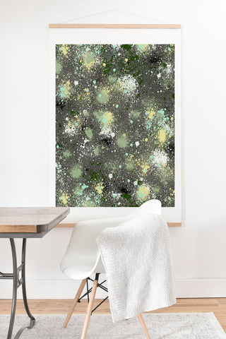 Ninola Design Ink Splatter Dark Night Art Print And Hanger