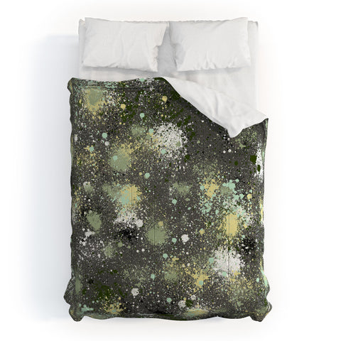 Ninola Design Ink Splatter Dark Night Comforter