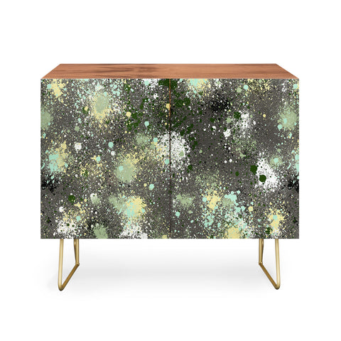 Ninola Design Ink Splatter Dark Night Credenza