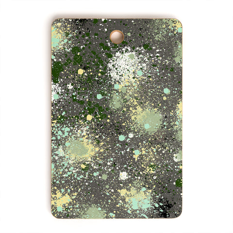 Ninola Design Ink Splatter Dark Night Cutting Board Rectangle