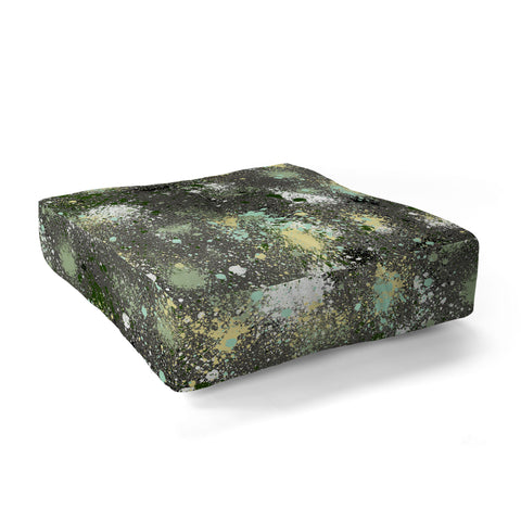 Ninola Design Ink Splatter Dark Night Floor Pillow Square