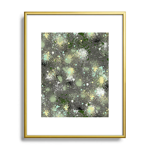 Ninola Design Ink Splatter Dark Night Metal Framed Art Print