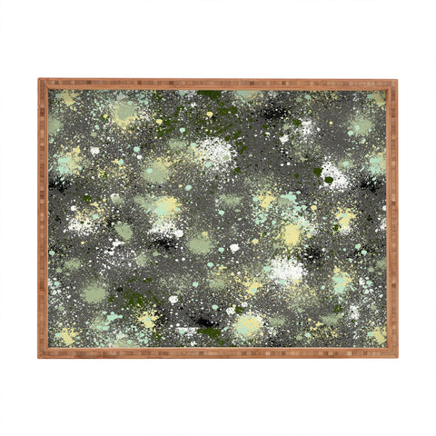 Ninola Design Ink Splatter Dark Night Rectangular Tray