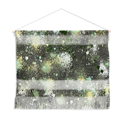 Ninola Design Ink Splatter Dark Night Wall Hanging Landscape