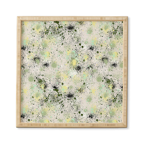 Ninola Design Ink Splatter Lime Banana Framed Wall Art