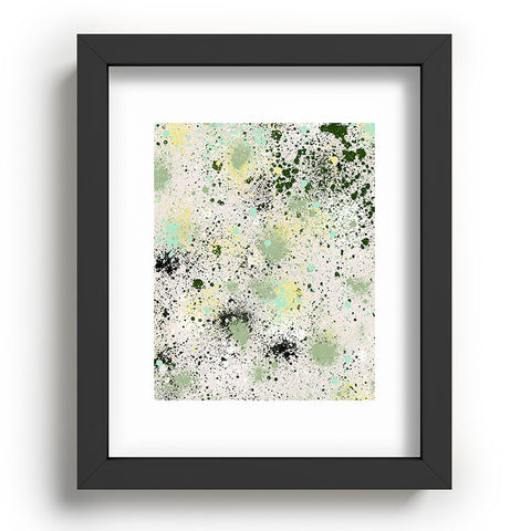 Ninola Design Ink Splatter Lime Banana Recessed Framing Rectangle