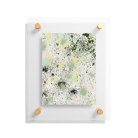 Ninola Design Ink Splatter Lime Banana Floating Acrylic Print