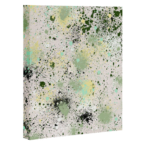 Ninola Design Ink Splatter Lime Banana Art Canvas