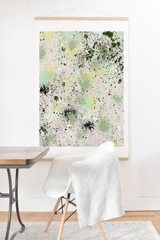 Ninola Design Ink Splatter Lime Banana Art Print And Hanger