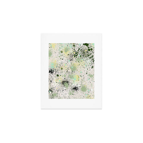 Ninola Design Ink Splatter Lime Banana Art Print