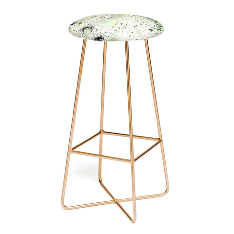 Ninola Design Ink Splatter Lime Banana Bar Stool