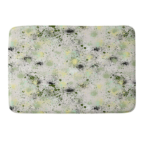 Ninola Design Ink Splatter Lime Banana Memory Foam Bath Mat