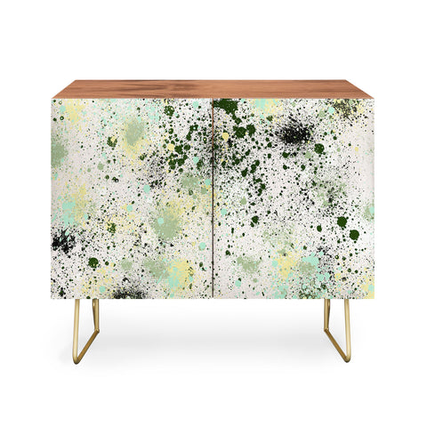 Ninola Design Ink Splatter Lime Banana Credenza