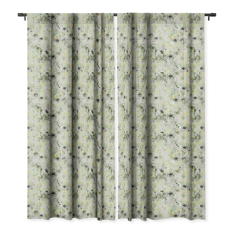 Ninola Design Ink Splatter Lime Banana Blackout Window Curtain