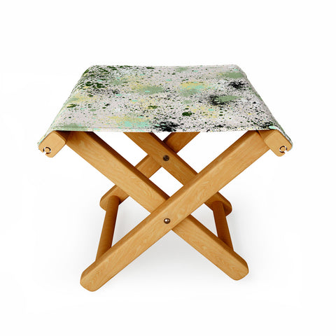 Ninola Design Ink Splatter Lime Banana Folding Stool