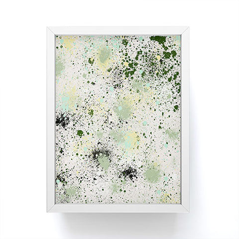 Ninola Design Ink Splatter Lime Banana Framed Mini Art Print