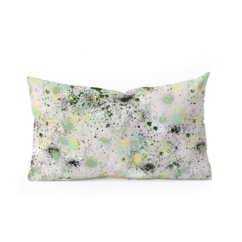 Ninola Design Ink Splatter Lime Banana Oblong Throw Pillow