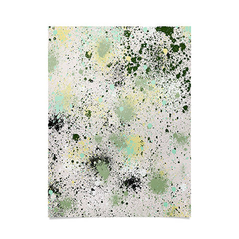 Ninola Design Ink Splatter Lime Banana Poster
