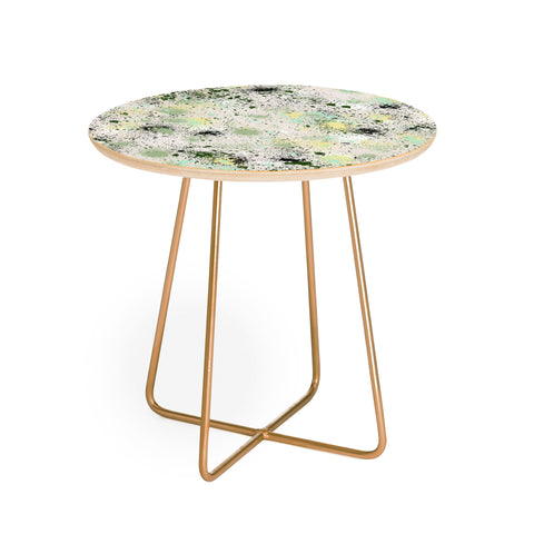 Ninola Design Ink Splatter Lime Banana Round Side Table