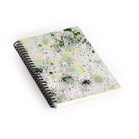 Ninola Design Ink Splatter Lime Banana Spiral Notebook