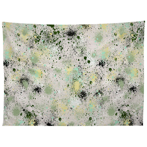 Ninola Design Ink Splatter Lime Banana Tapestry