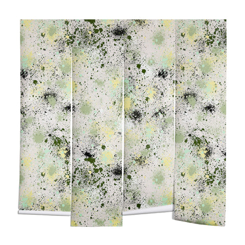 Ninola Design Ink Splatter Lime Banana Wall Mural