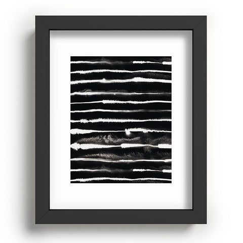 Ninola Design Ink stripes Black Recessed Framing Rectangle