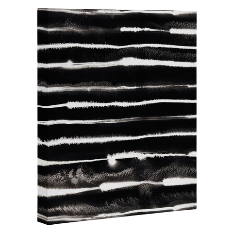 Ninola Design Ink stripes Black Art Canvas