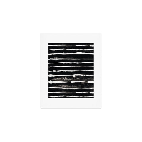 Ninola Design Ink stripes Black Art Print