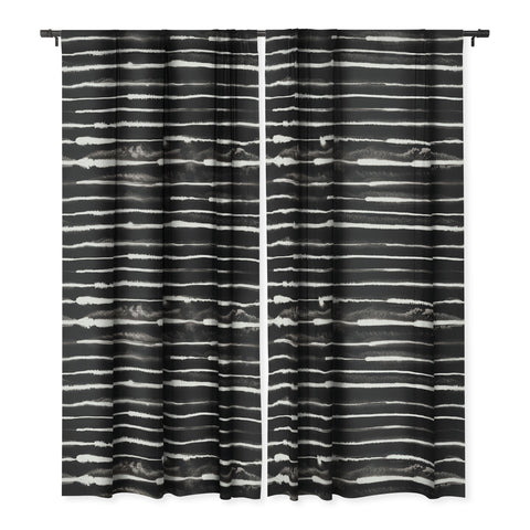 Ninola Design Ink stripes Black Blackout Non Repeat
