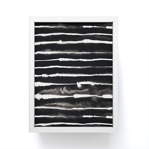 Ninola Design Ink stripes Black Framed Mini Art Print