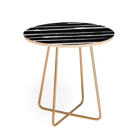 Ninola Design Ink stripes Black Round Side Table