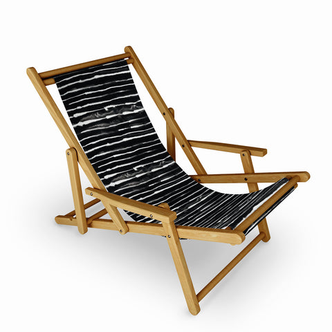 Ninola Design Ink stripes Black Sling Chair