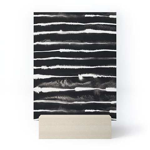 Ninola Design Ink stripes Black Mini Art Print
