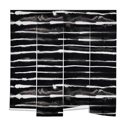 Ninola Design Ink stripes Black Wall Mural