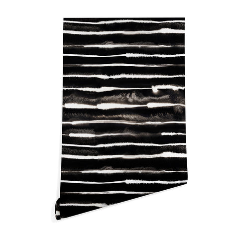 Ninola Design Ink stripes Black Wallpaper