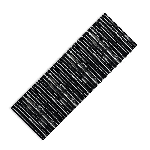 Ninola Design Ink stripes Black Yoga Mat