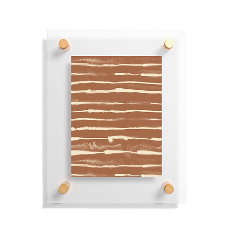 Ninola Design Ink stripes terracota Floating Acrylic Print